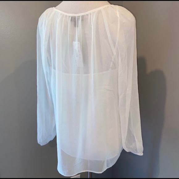 NWT Pin Dot Chiffon blouse inspired by our LA-made denim collection, Point Sur - Picture 3 of 11